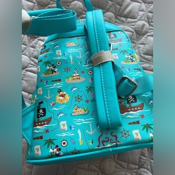 Loungefly Disney Mickey & Friends Pirates Blue
Faux Leather Mini Backpack Bag main image 12